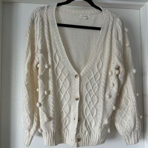 Blu Pepper Open Stitch Cardigan Sweater
